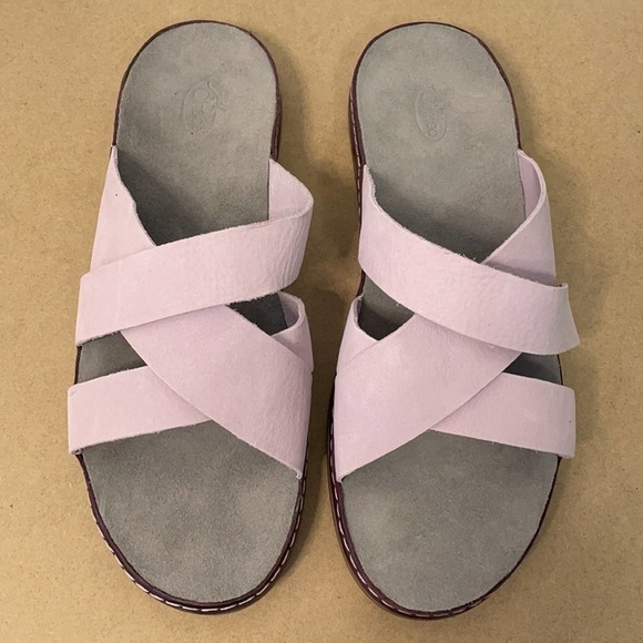 Chaco Wayfarer Mauve Pink Criss Cross Slides Sandals Size 11 - Picture 3 of 9